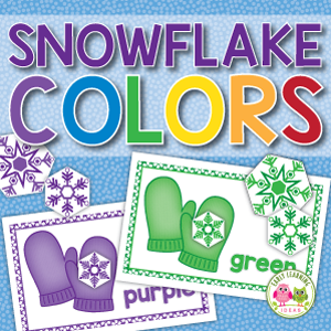 snowflake color matching activity for preschool and pre-k
