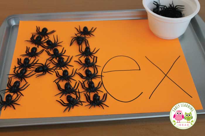 Use cookie sheets for your magnet spider activity.  