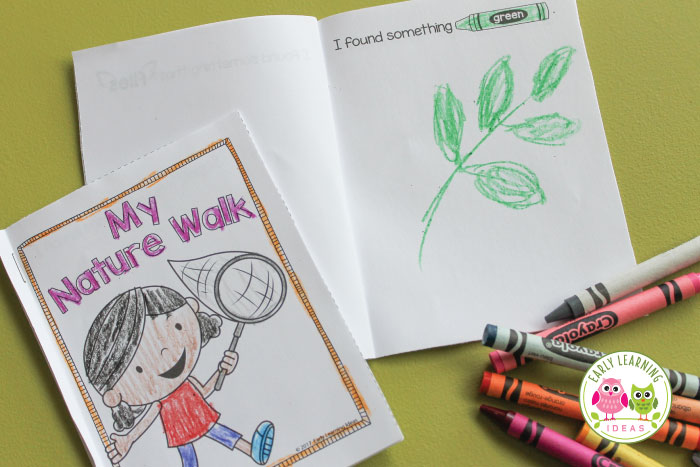 Use these free printable nature scavenger hunt books to encourage kids to write, draw, and read while exploring their world. Perfect for pre-k, preschool or kindergarten age kids. Use the free printables in the classroom, on the playground, during nature walks or hikes, on camping trips, in the backyard, or during summer camp. Use this emergent reader for your plant and seeds theme, spring theme, and pond theme unit and lesson plans. #preschool #preschoolactivities