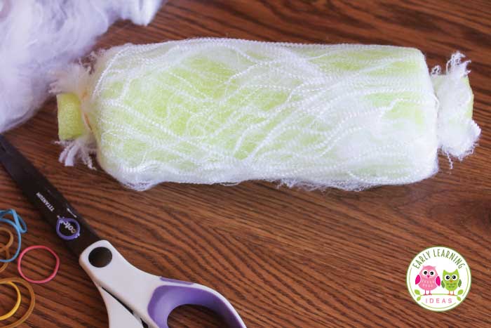 Wrap your spider web around the noodle for this fun art activity.  