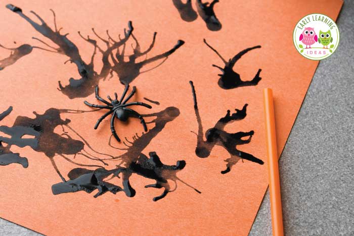 Adding artwork to your spider activities for kids. 