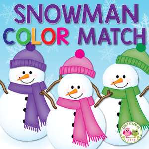 snowman color matching activity