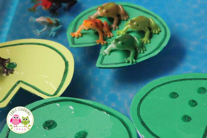 Kids can practice counting or number sense with their frog activity.