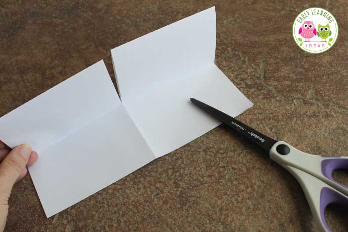 Step by step instructions to make your tiny blank book for your preschool writing center.  