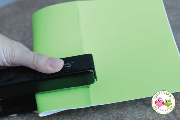 Staple your #1 mini-books together for your preschoolers. 