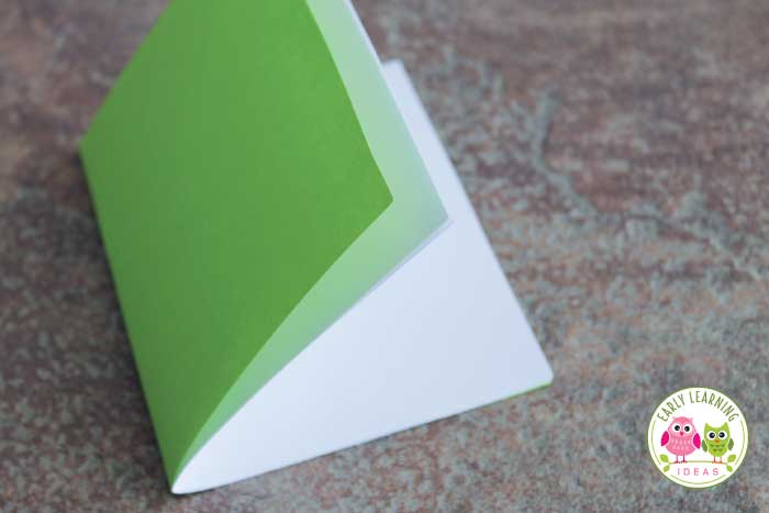 Fold the paper and cover over for your mini-book for your preschooler.  