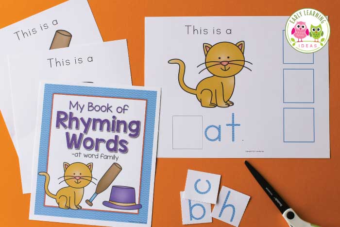 How to assemble your free printable rhyming book.