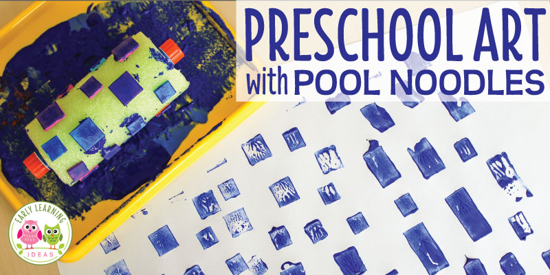 Preschool art with pool noodles.