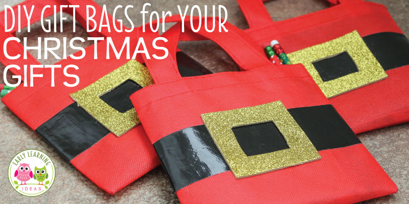 DIY gift bags for your Christmas gifts. 