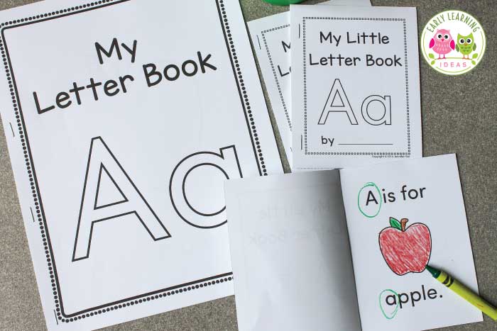 Teach letters with these printable alphabet activity books for preschoolers.