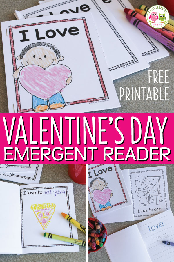 A wonderful free printable Valentine's Day emergent reading book for your beginning reader.