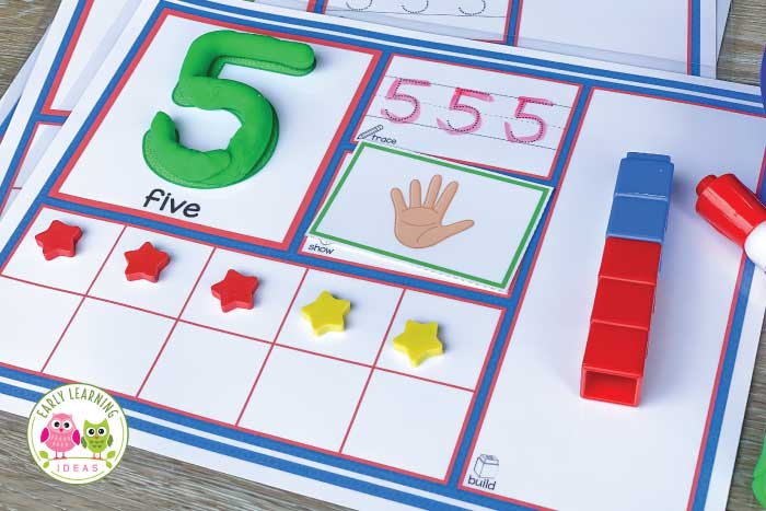 Add counters to your number mat activity. 
