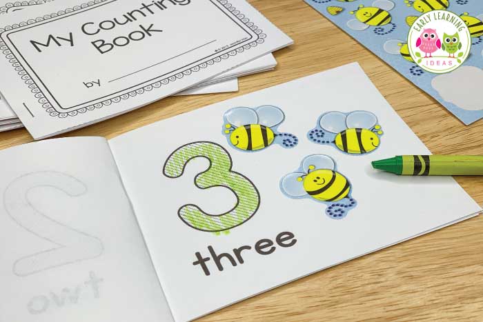 make a number book for a fine motor math activity