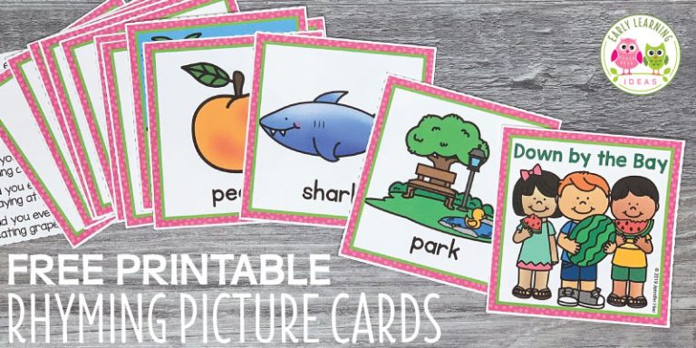 How to Use These Free Rhyming Picture Cards - Early Learning Ideas