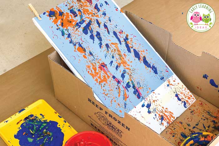 Ramp up your painting with balls activity.