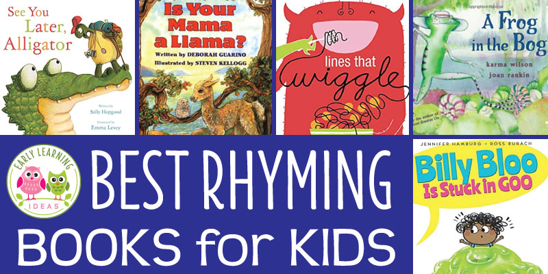 Check out this list of engaging and downright silly rhyming books for kids. Teaching the skill of rhyming is a breeze with these fun children's books. These are a great alternative to Dr. Seuss and perfect for circle time read-aloud, small groups, or for a lap. The titles are great for your preschool, pre-k, and kindergarten classroom. Kids will love the repetition and predictable text that helps them both hear and produce rhyming words. #preschool #rhymingbooks #rhyming