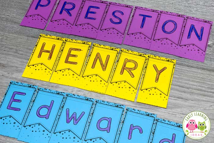 Printable Name Puzzle Banners.