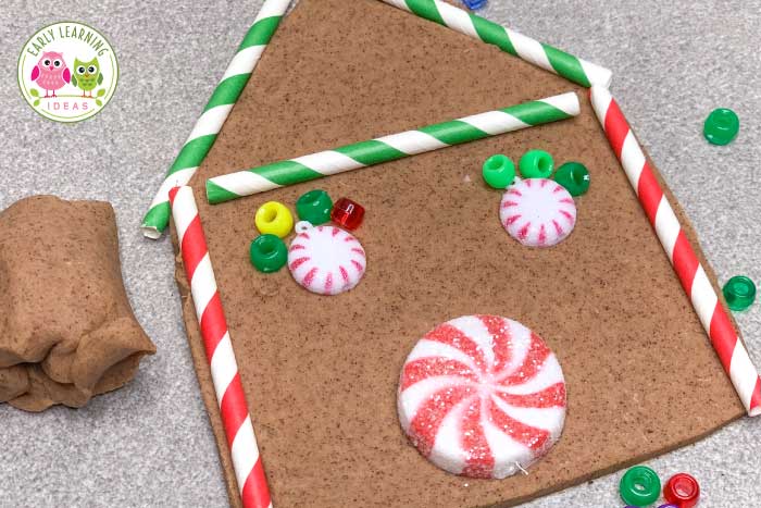 Gingerbread play dough houses