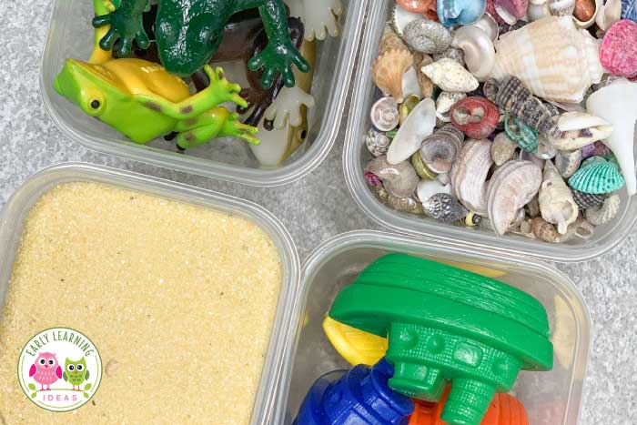 Other fun things to use in your spring weight station:  shells, small toys and sand.