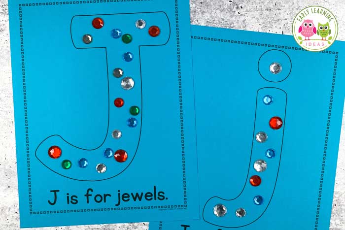 Make a letter j activity for your preschoolers with this printable and craft jewels.