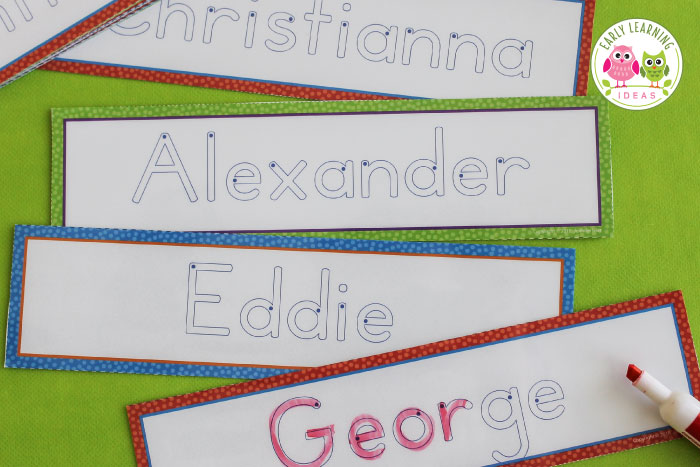 early learning Name Tracing Card I can write my name EYFS teaching resource 