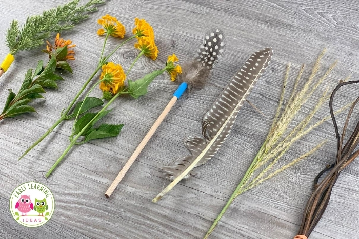 DIY Nature Paint Brushes for Kids