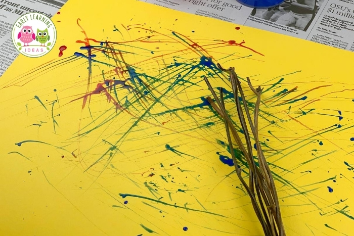 How to make your own paintbrushes:  Sticks, straw, herbs or grass.