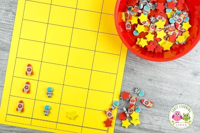 A simple fun mini eraser math activity for kids! Need more ideas? Let