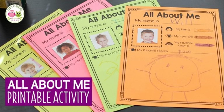 All About Me Preschool Activity