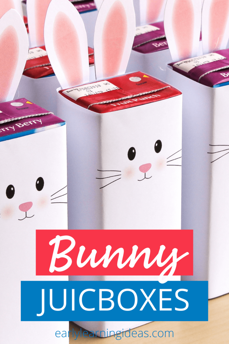 How to Make Easter Bunny Juice Boxes with free printable cover