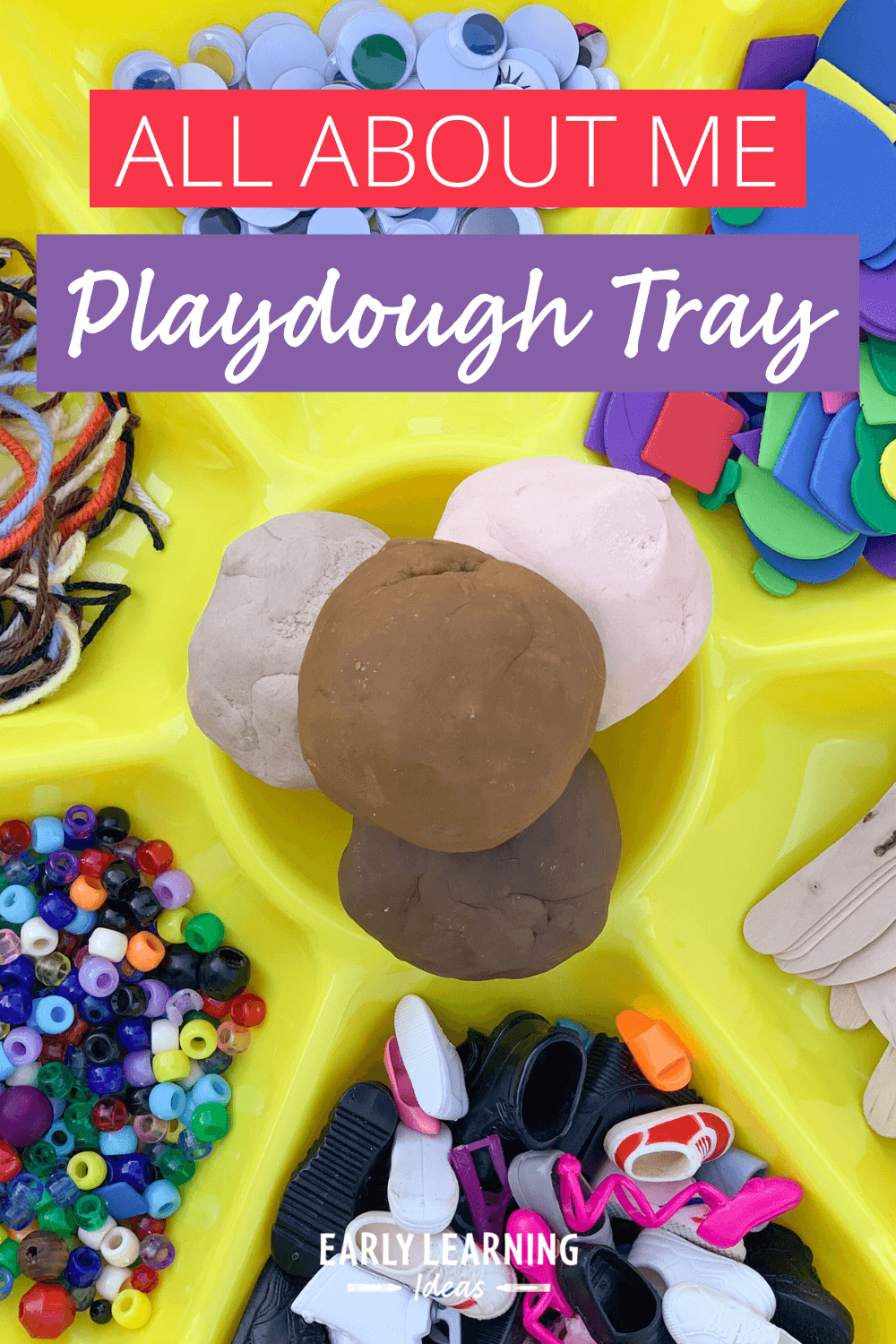 all about me playdough tray