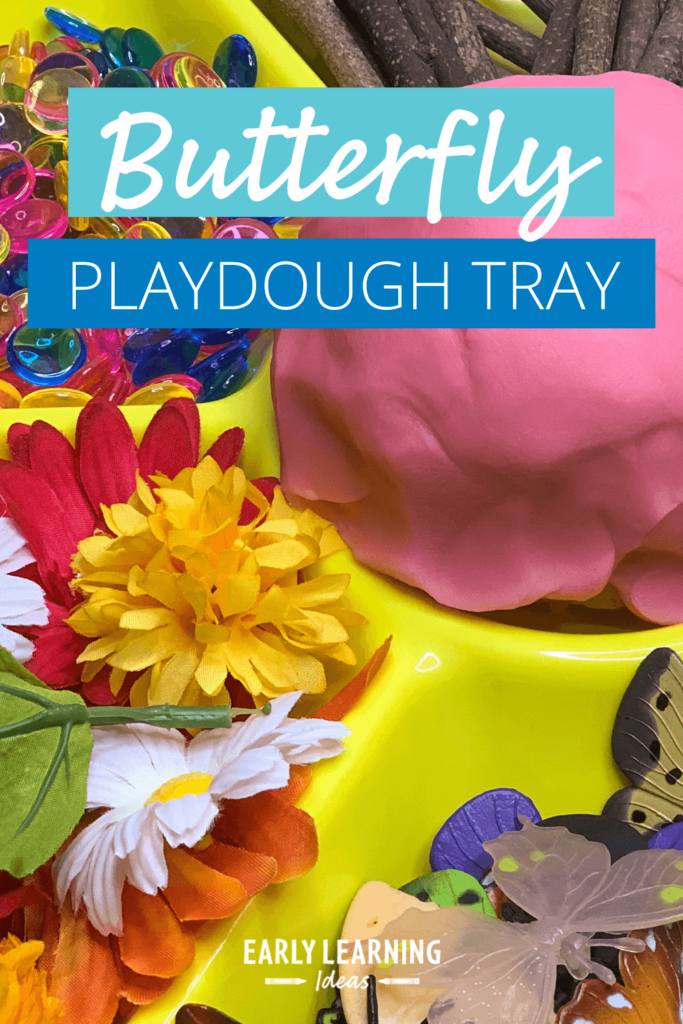 butterfly playdough tray