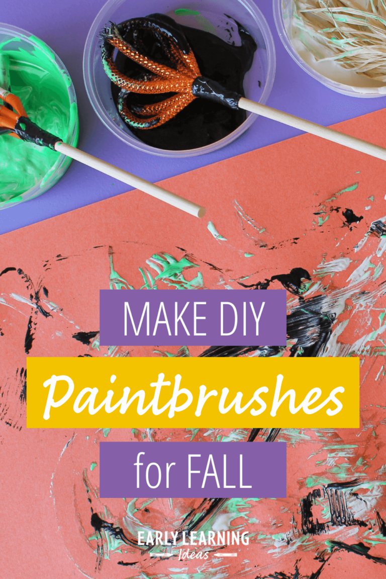 Preschool Art Ideas for Fall:  DIY Paintbrushes