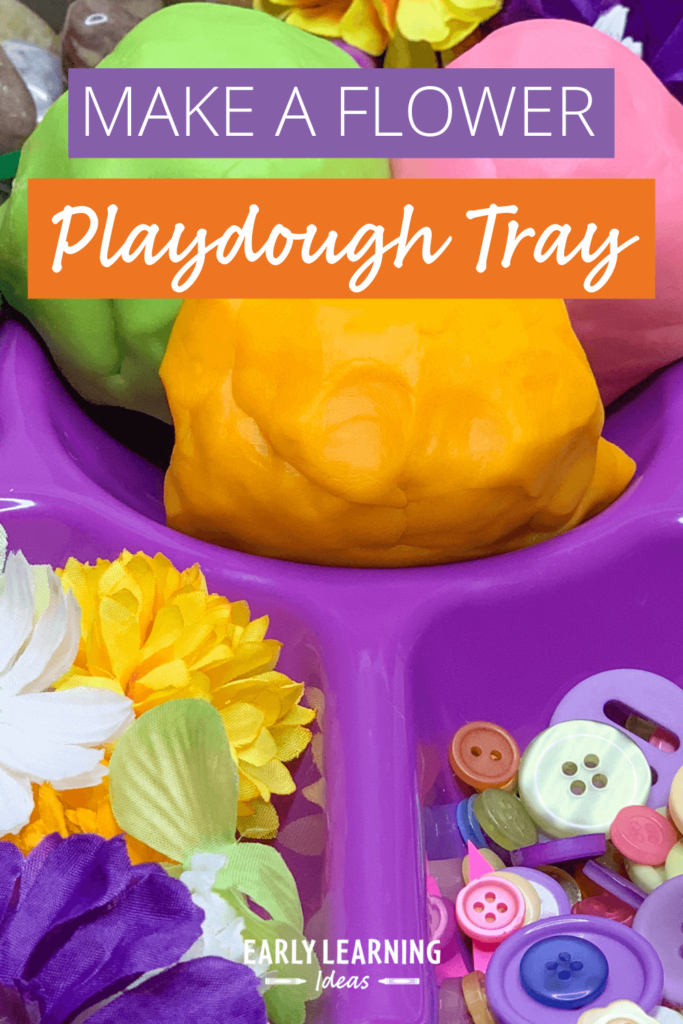 flower playdough tray