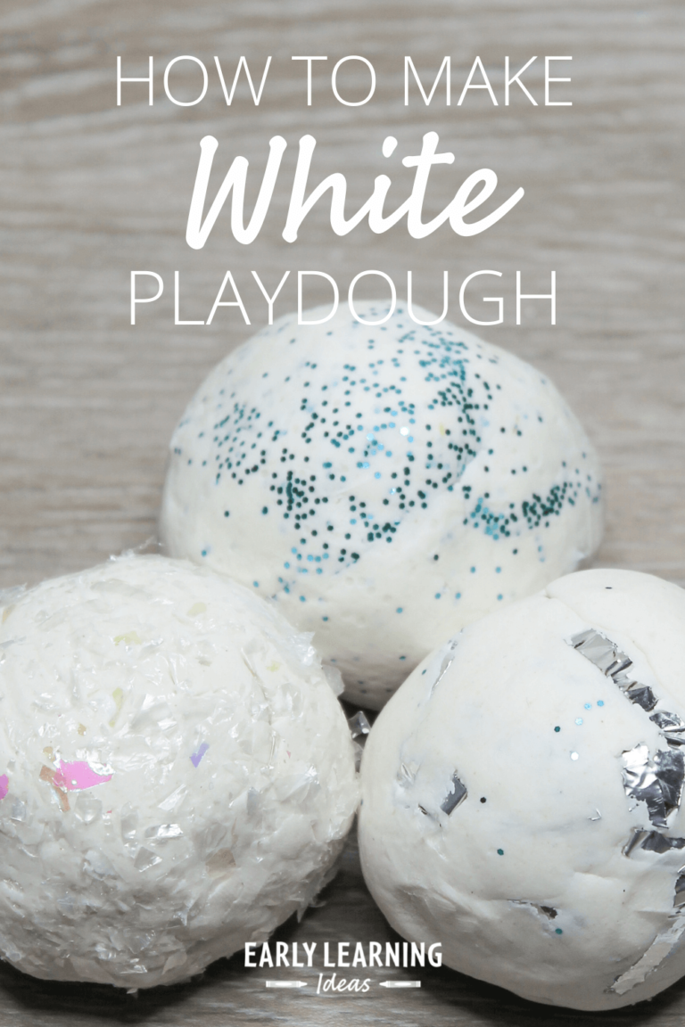 How to Make Bright White Playdough:  Plus 9 Mix-in Ideas