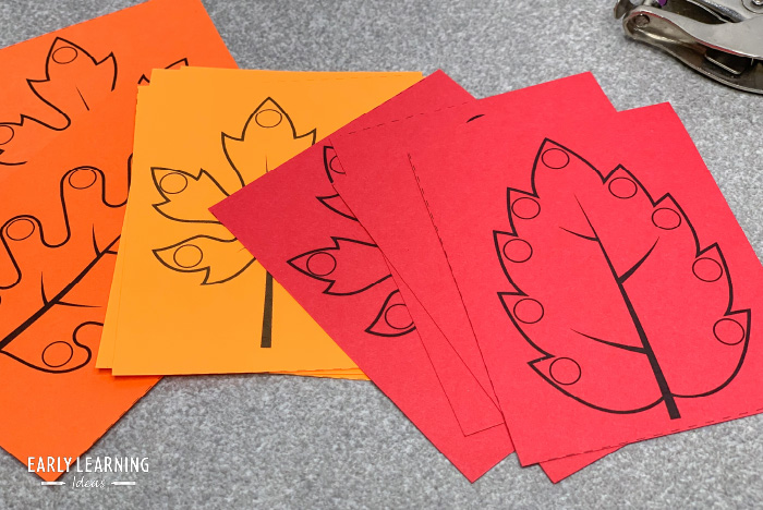 fall leaves hole punch activity