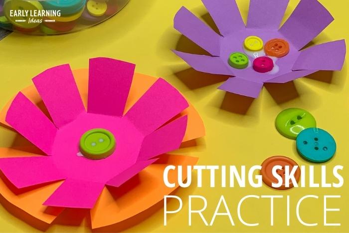 how to improve cutting skills with a free flower printable early learning ideas