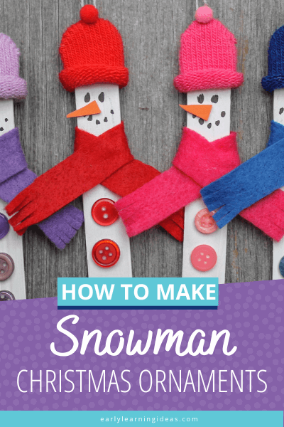 Snowman Crafts for Kids: a DIY Snowman Christmas Ornament
