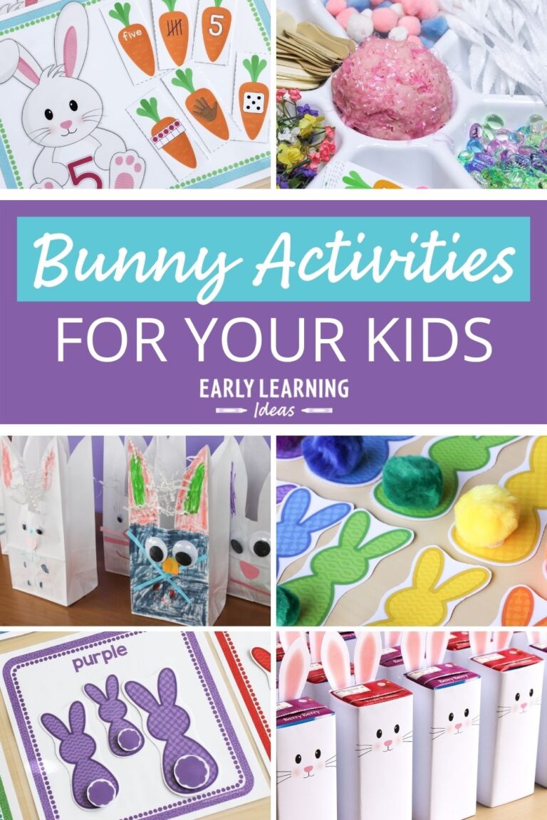 Bunny activities for kids in preschool and kindergarten