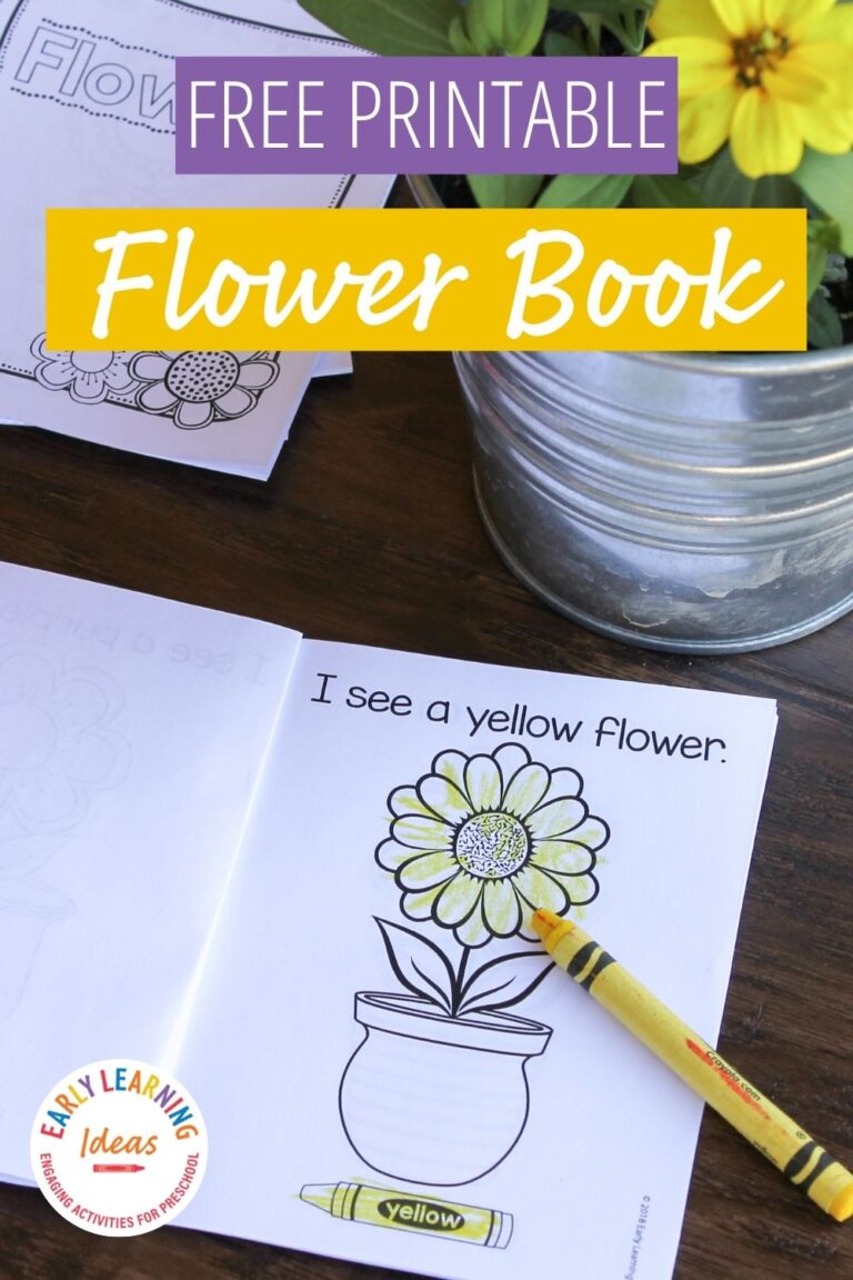Flower Printable Book : Color Emergent Reader for Spring