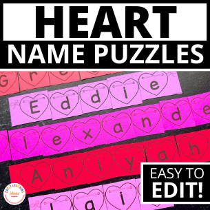 heart name puzzles for valentines day