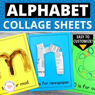 alphabet activity pages or collage sheets