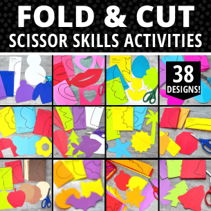 fold and cut activities to practice scissor skills