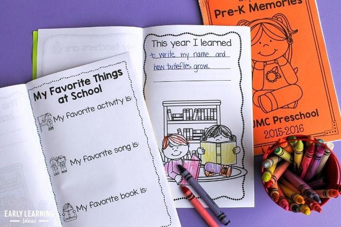 Complete your preschool memory book.  