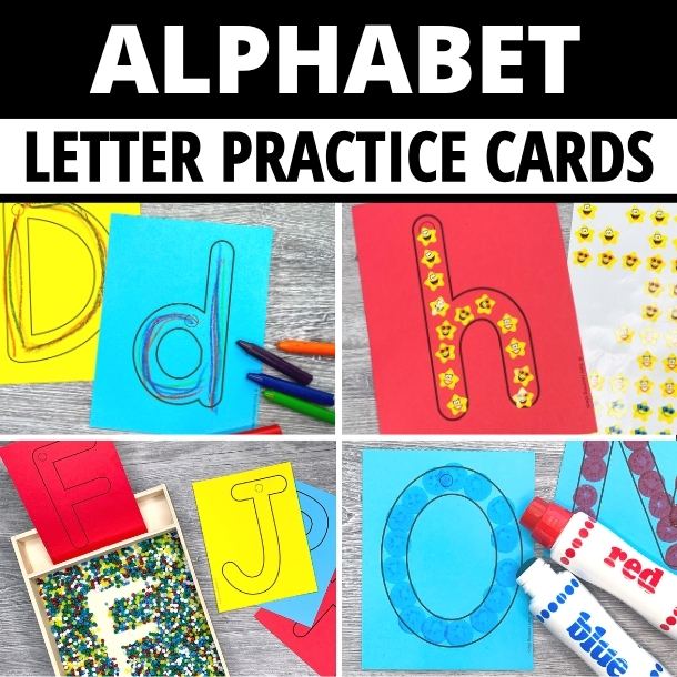 alphabet letter practice cards