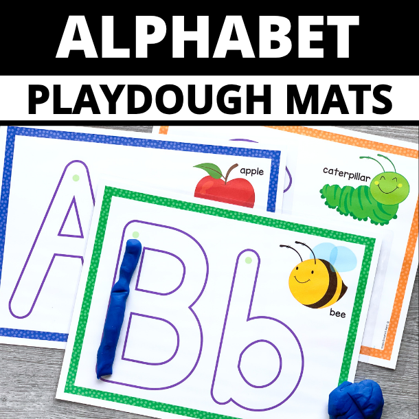 alphabet letter playdough mats