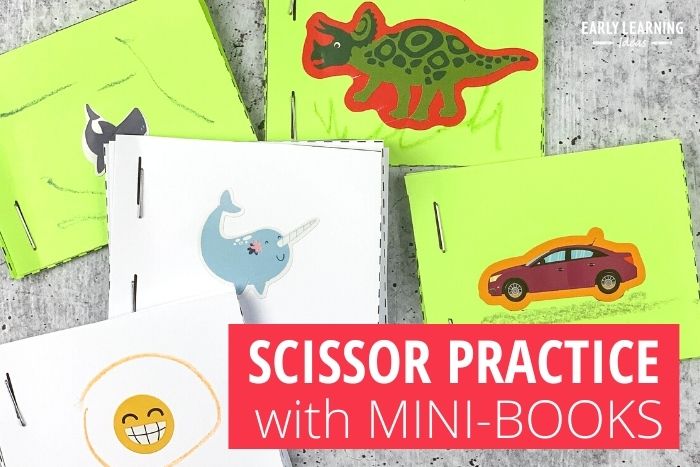scissor practice with a free printable template for kids