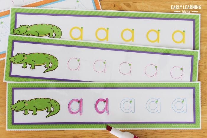 letter tracing activities to teach proper letter formation to preschoolers - simple alphabet tracing sheet for preschoolers.