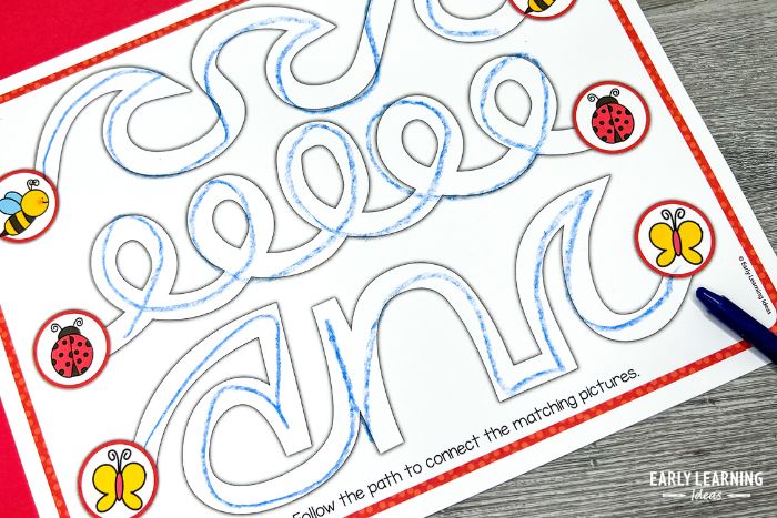 mazes for preschoolers - an example of pencil grip activities worksheets and pencil control activities for preschoolers.