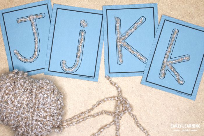 Use yarn for your tactile letter activity. 